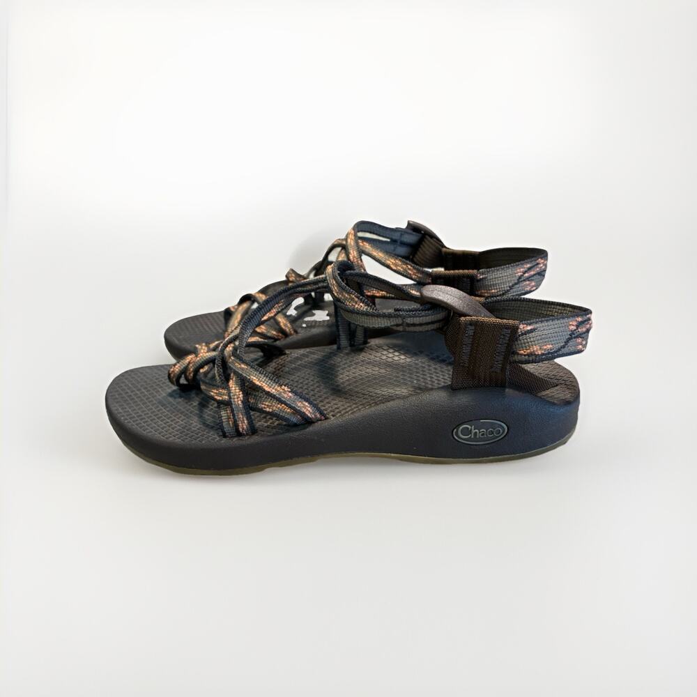 Chacos Orange Brown Strappy Toe Loop Sandals Ladies Size 9 Excellent Condition